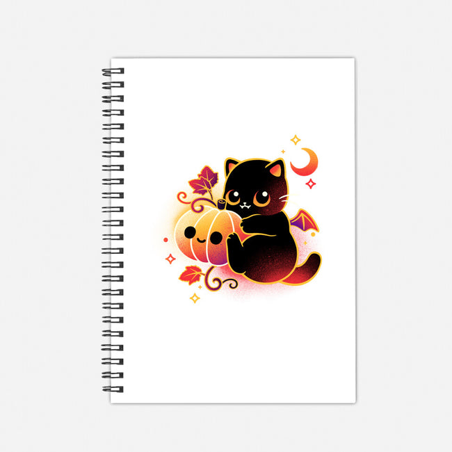 Demon Cat Halloween-None-Dot Grid-Notebook-NemiMakeit