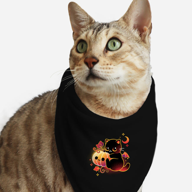 Demon Cat Halloween-Cat-Bandana-Pet Collar-NemiMakeit