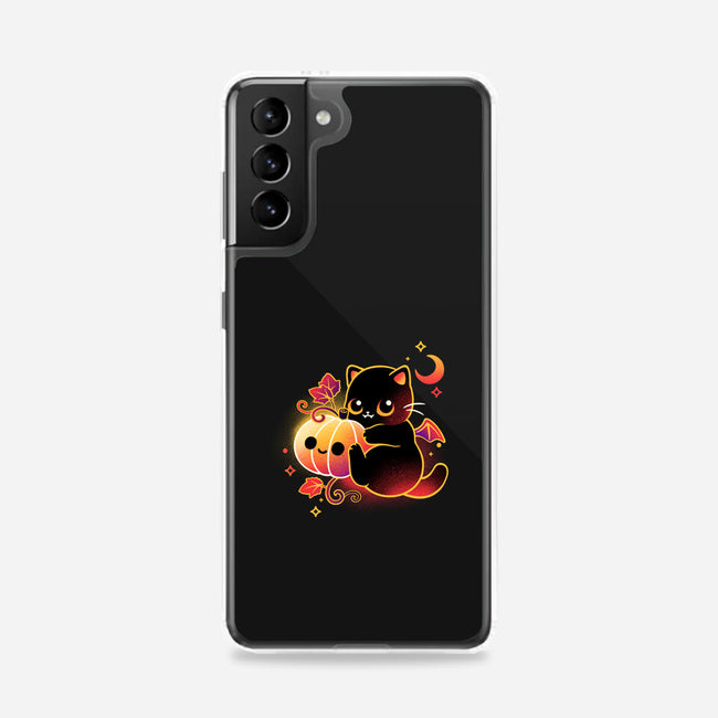 Demon Cat Halloween-Samsung-Snap-Phone Case-NemiMakeit