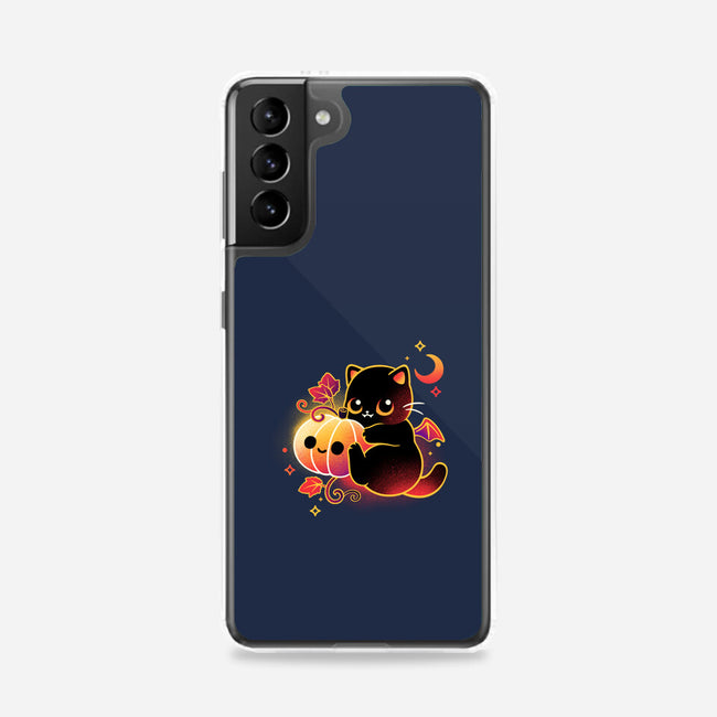 Demon Cat Halloween-Samsung-Snap-Phone Case-NemiMakeit