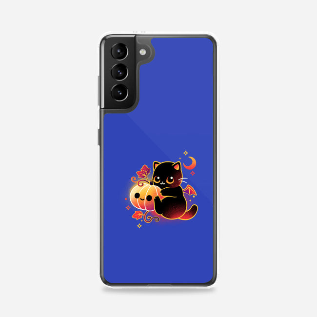 Demon Cat Halloween-Samsung-Snap-Phone Case-NemiMakeit