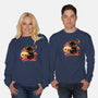 Demon Cat Halloween-Unisex-Crew Neck-Sweatshirt-NemiMakeit