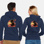 Demon Cat Halloween-Unisex-Zip-Up-Sweatshirt-NemiMakeit