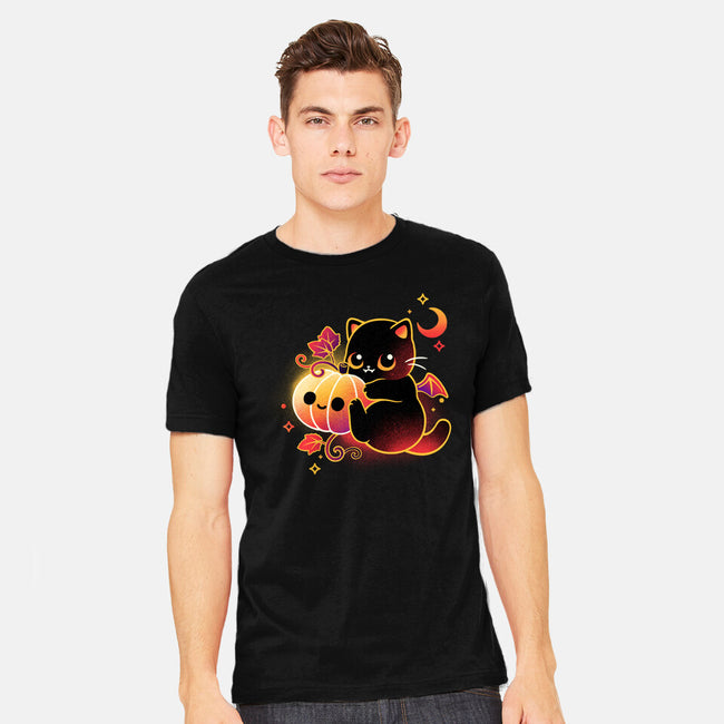 Demon Cat Halloween-Mens-Heavyweight-Tee-NemiMakeit