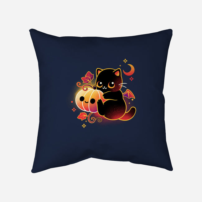 Demon Cat Halloween-None-Non-Removable Cover w Insert-Throw Pillow-NemiMakeit