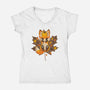 Autumn Kitsune-Womens-V-Neck-Tee-retrodivision