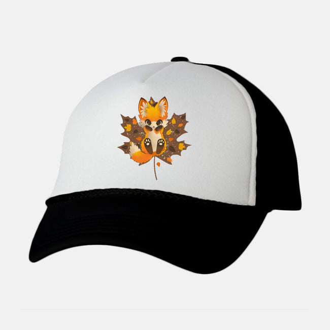 Autumn Kitsune-Unisex-Trucker-Hat-retrodivision