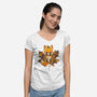 Autumn Kitsune-Womens-V-Neck-Tee-retrodivision