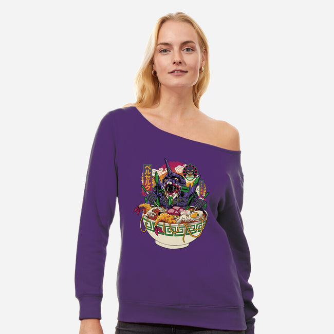 Ramen Eva-Womens-Off Shoulder-Sweatshirt-gaci