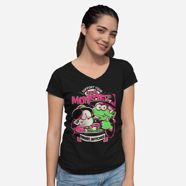 Support Your Local Witch-Womens-V-Neck-Tee-estudiofitas