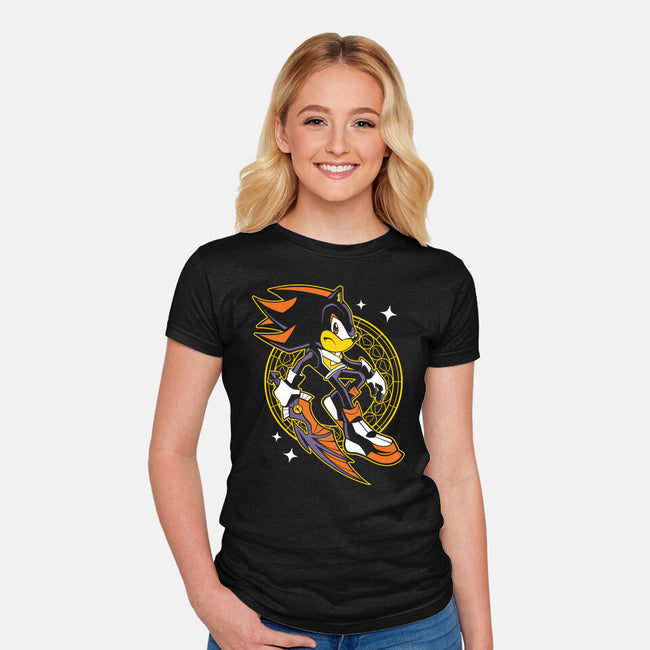 Black Heart-Womens-Fitted-Tee-GoblinTengu