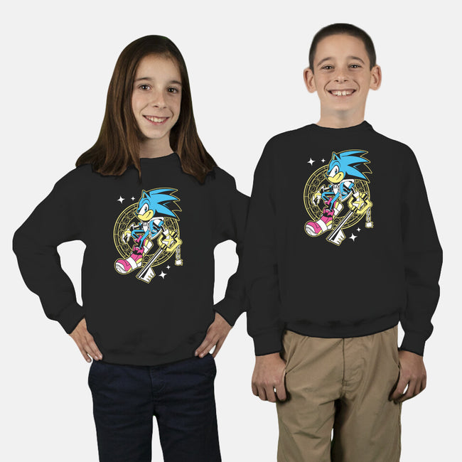 Blue Heart-Youth-Crew Neck-Sweatshirt-GoblinTengu