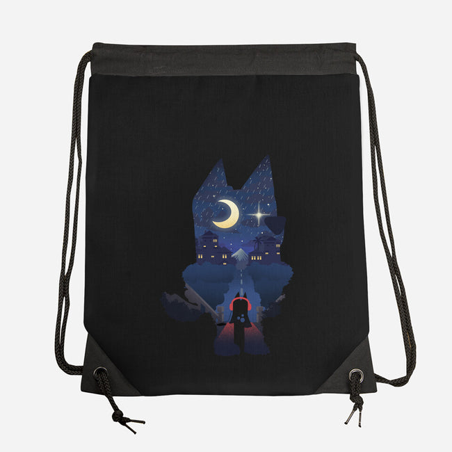 Bluey Night-None-Drawstring-Bag-dandingeroz