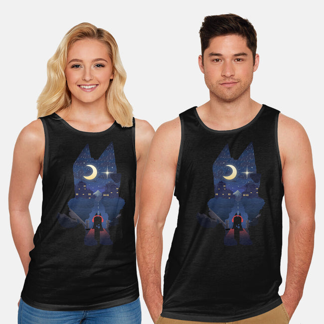 Bluey Night-Unisex-Basic-Tank-dandingeroz