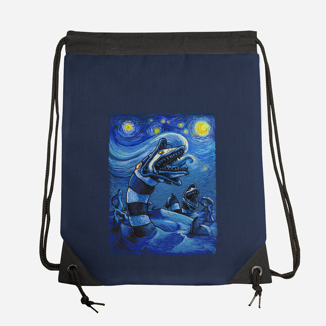 Starry Saturn-None-Drawstring-Bag-daobiwan