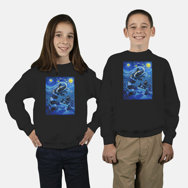 Starry Saturn-Youth-Crew Neck-Sweatshirt-daobiwan