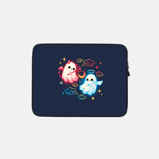 Angel Devil Ghosts-None-Zippered-Laptop Sleeve-NemiMakeit