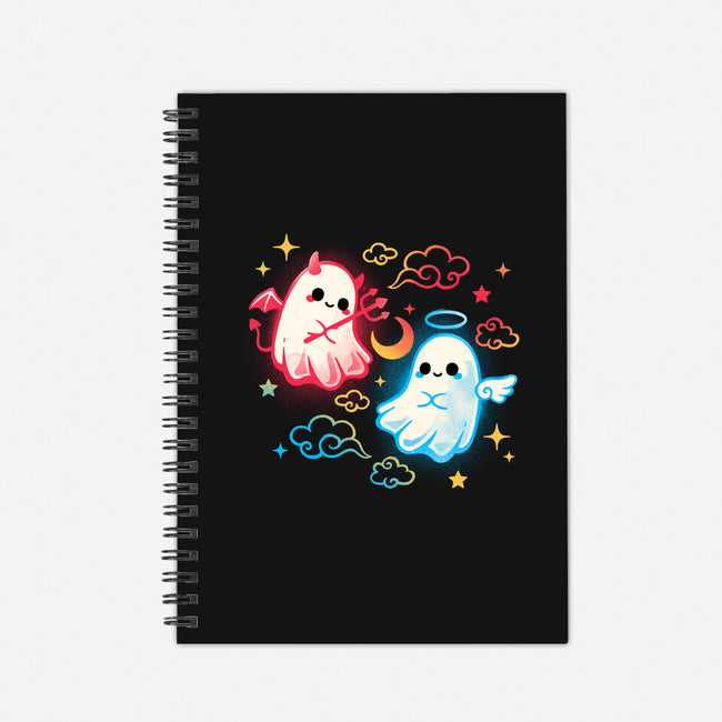 Angel Devil Ghosts-None-Dot Grid-Notebook-NemiMakeit