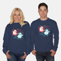 Angel Devil Ghosts-Unisex-Crew Neck-Sweatshirt-NemiMakeit