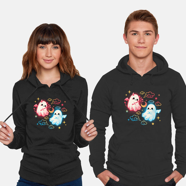 Angel Devil Ghosts-Unisex-Pullover-Sweatshirt-NemiMakeit