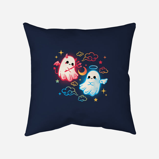 Angel Devil Ghosts-None-Removable Cover-Throw Pillow-NemiMakeit