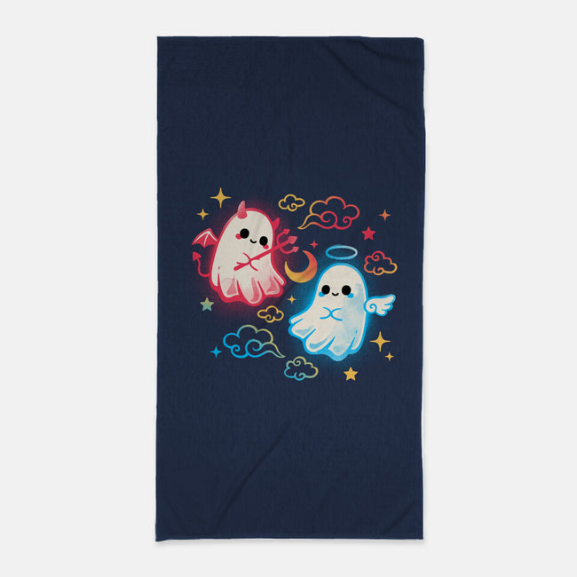 Angel Devil Ghosts-None-Beach-Towel-NemiMakeit