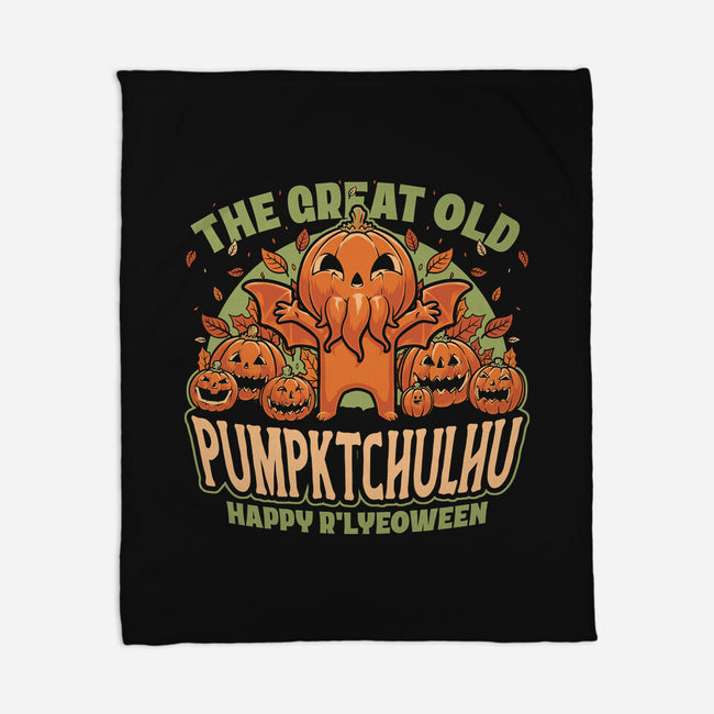 Pumpkin Cthulhu Halloween-None-Fleece-Blanket-Studio Mootant