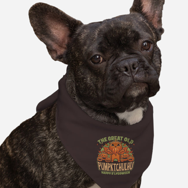 Pumpkin Cthulhu Halloween-Dog-Bandana-Pet Collar-Studio Mootant