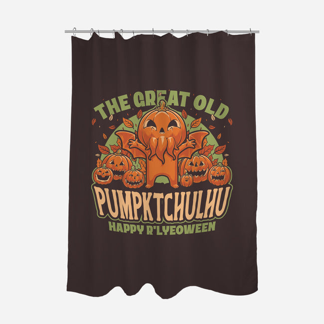 Pumpkin Cthulhu Halloween-None-Polyester-Shower Curtain-Studio Mootant