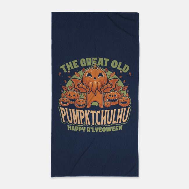 Pumpkin Cthulhu Halloween-None-Beach-Towel-Studio Mootant