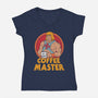 He-Man Coffee Master-Womens-V-Neck-Tee-Melonseta