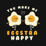 You Make Me Eggstra Happy-None-Removable Cover-Throw Pillow-tobefonseca