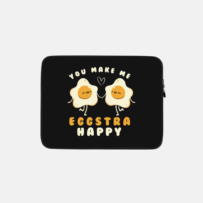 You Make Me Eggstra Happy-None-Zippered-Laptop Sleeve-tobefonseca