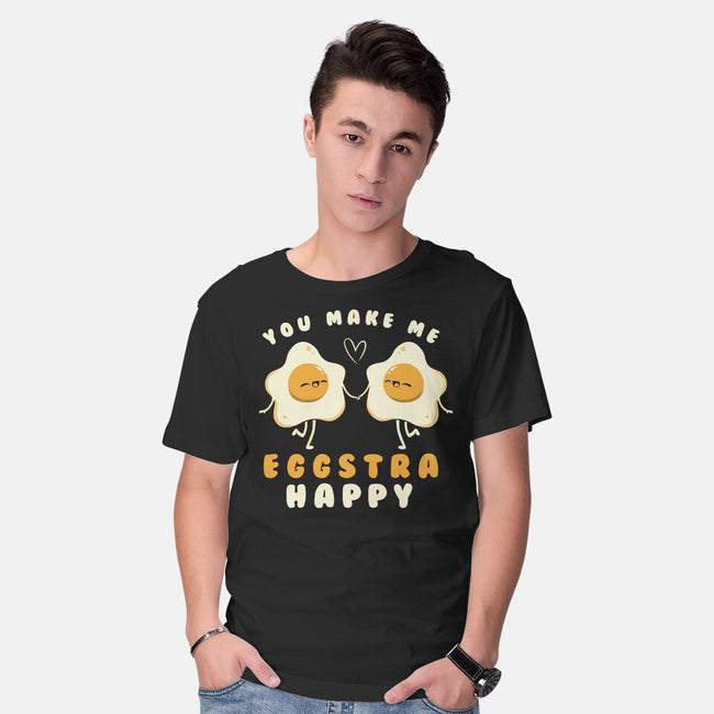 You Make Me Eggstra Happy-Mens-Basic-Tee-tobefonseca