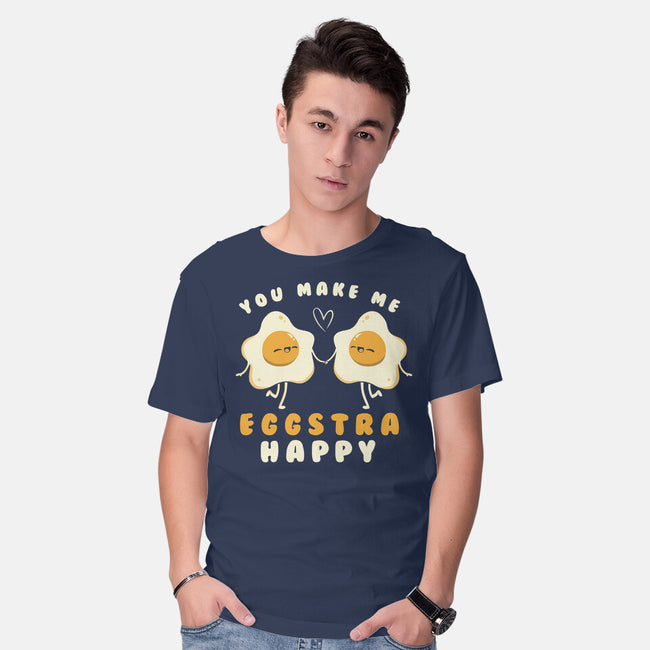 You Make Me Eggstra Happy-Mens-Basic-Tee-tobefonseca