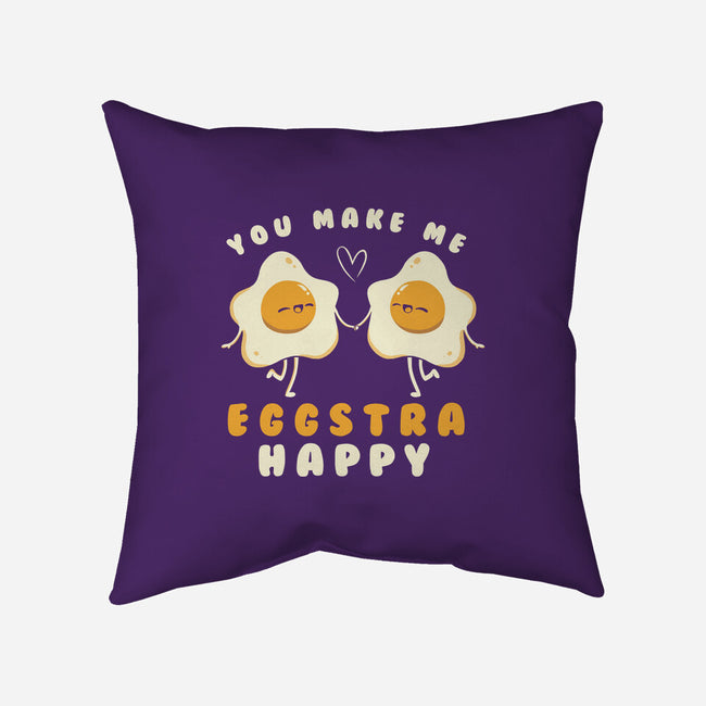 You Make Me Eggstra Happy-None-Removable Cover w Insert-Throw Pillow-tobefonseca