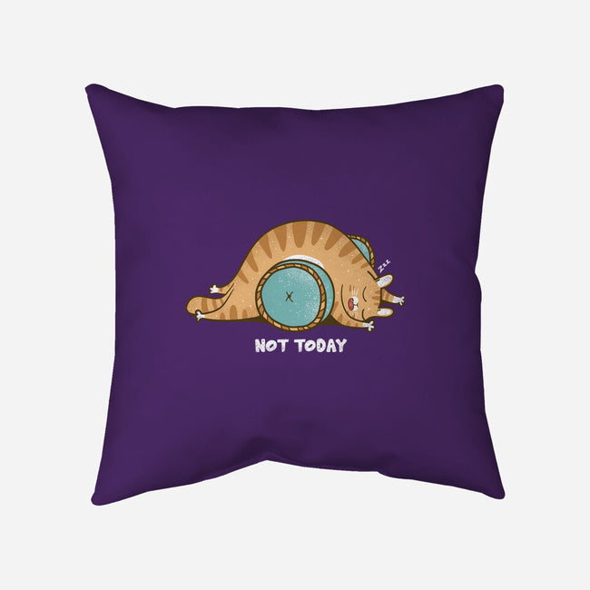 Not Today Cat-None-Removable Cover-Throw Pillow-turborat14