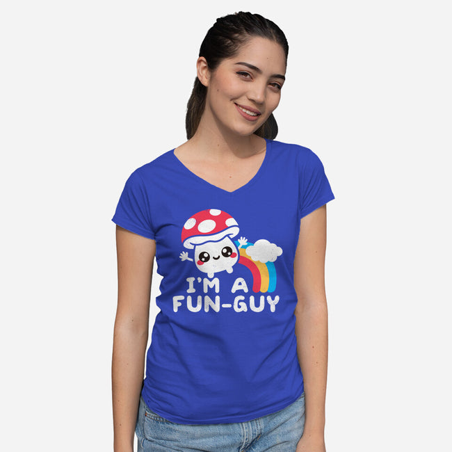 I'm A Fun Guy-Womens-V-Neck-Tee-NemiMakeit