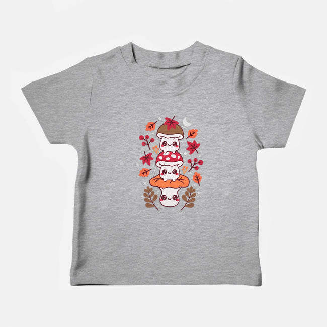 Mushrooms Embroidery Patch-Baby-Basic-Tee-NemiMakeit