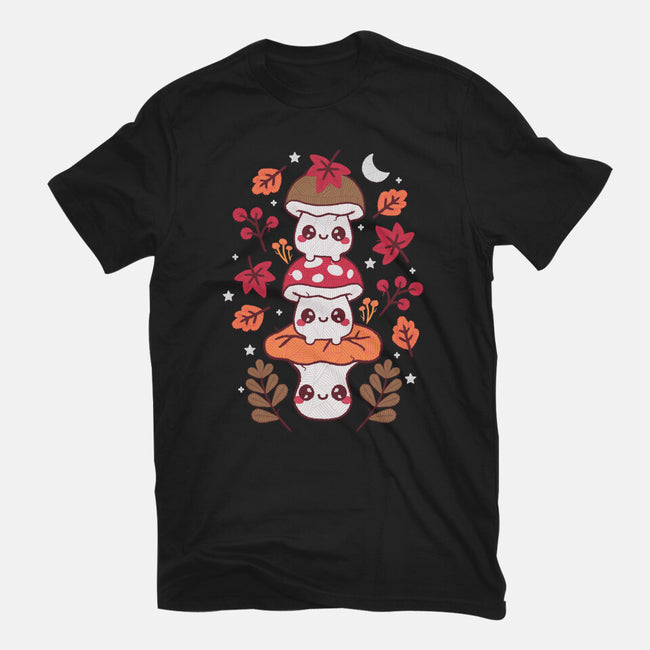 Mushrooms Embroidery Patch-Mens-Heavyweight-Tee-NemiMakeit