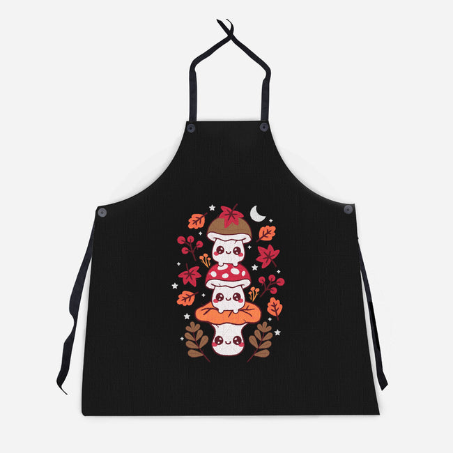 Mushrooms Embroidery Patch-Unisex-Kitchen-Apron-NemiMakeit