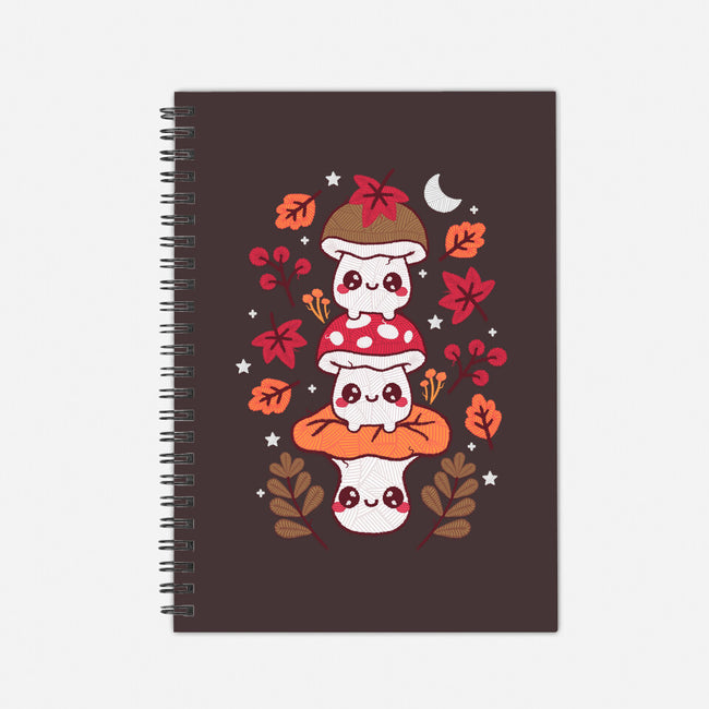 Mushrooms Embroidery Patch-None-Dot Grid-Notebook-NemiMakeit