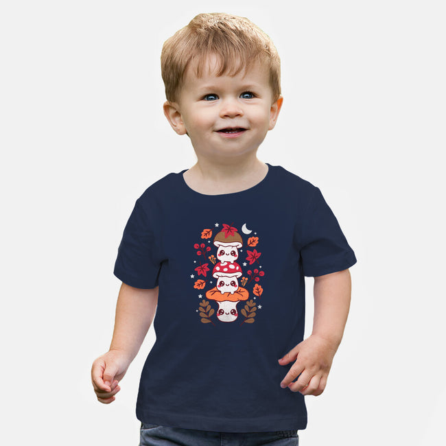 Mushrooms Embroidery Patch-Baby-Basic-Tee-NemiMakeit