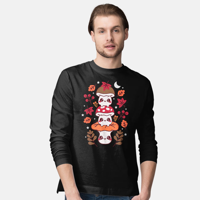 Mushrooms Embroidery Patch-Mens-Long Sleeved-Tee-NemiMakeit