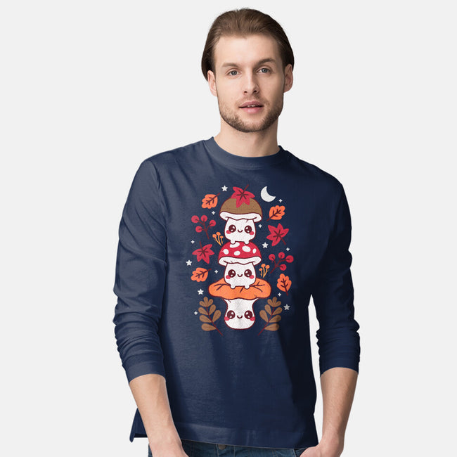 Mushrooms Embroidery Patch-Mens-Long Sleeved-Tee-NemiMakeit