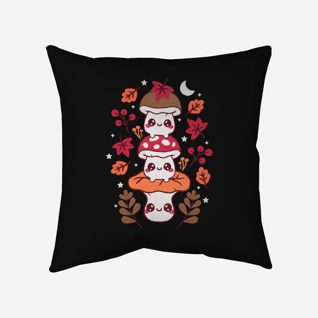 Mushrooms Embroidery Patch-None-Non-Removable Cover w Insert-Throw Pillow-NemiMakeit