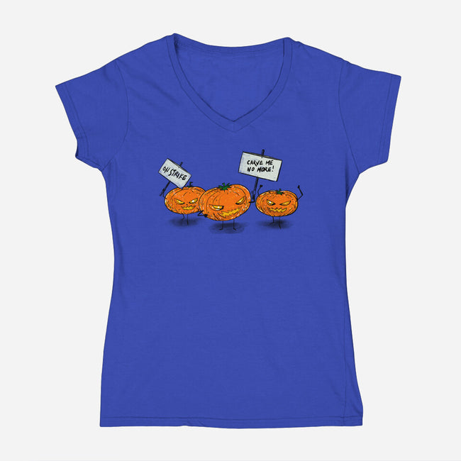 On Strike-Womens-V-Neck-Tee-kharmazero