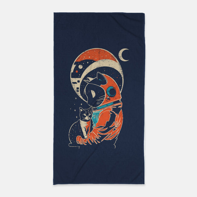 Astro Cat-None-Beach-Towel-turborat14