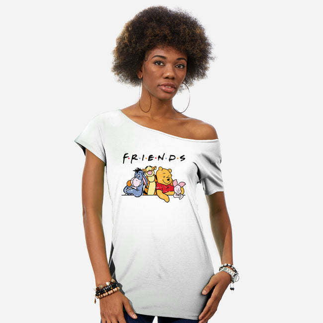 Animal Friends-Womens-Off Shoulder-Tee-turborat14