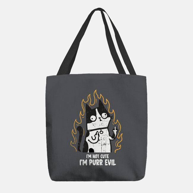 I'm Purr Evil-None-Basic Tote-Bag-turborat14